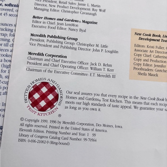 Better Homes and Garden Hardcover Spiral Cookbook Limited Edition Vintage 1996 - Picture 7 of 8